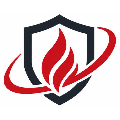 Life Safety 360 shield and flame mark